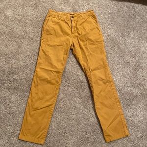 yellow gold bean pole prep varsity player pants